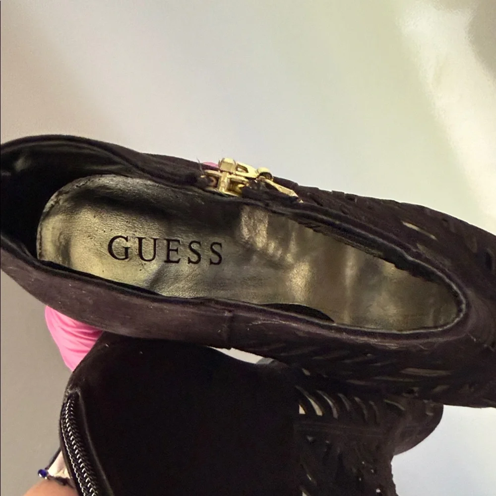 Guess Women's Black Cutout Heels - Picture 7 of 11